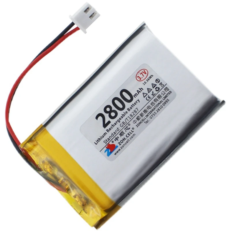 2pcs/lot 3.7V 2800mAh Polymer Lithium Battery For Wireless Bluetooth Portable Device