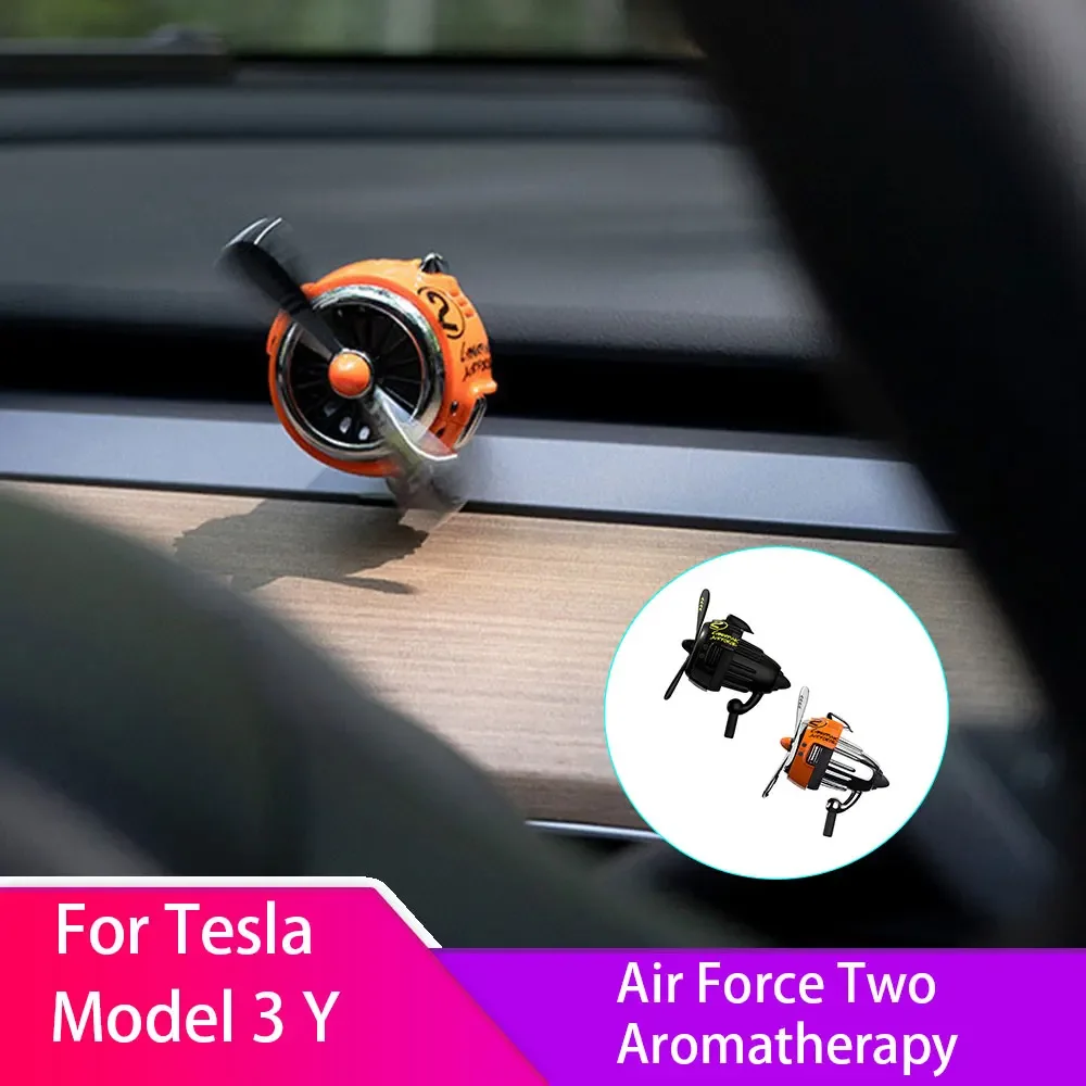 

For Tesla Model 3 Y Car Air Freshener Rotating Propeller Outlet Fragrance Design Auto Accessories Interior Perfume Diffuse