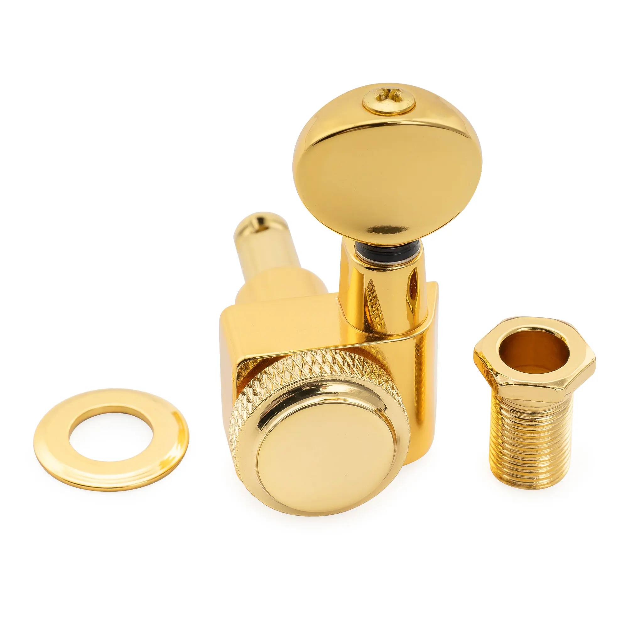 Musiclily Pro R18K 6R/6L 6-in-Line 18:1 Übersetzungsverhältnis 2-Pin Vollversiegelte Mechaniken Stimmwirbel für Fender ST Tele – Detail 21