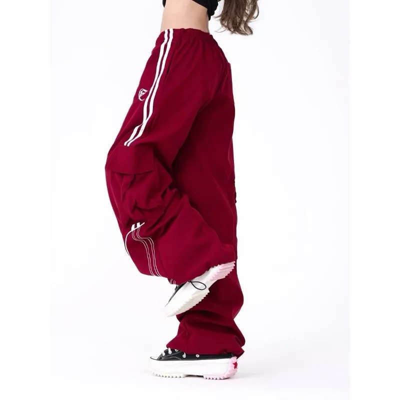 Deeptown Y 2K Zwart Gestreepte Damesbroek Koreaanse Mode Wijde Pijpen Baggy Broek Streetwear Autunm Harajuku Hiphop Oversized