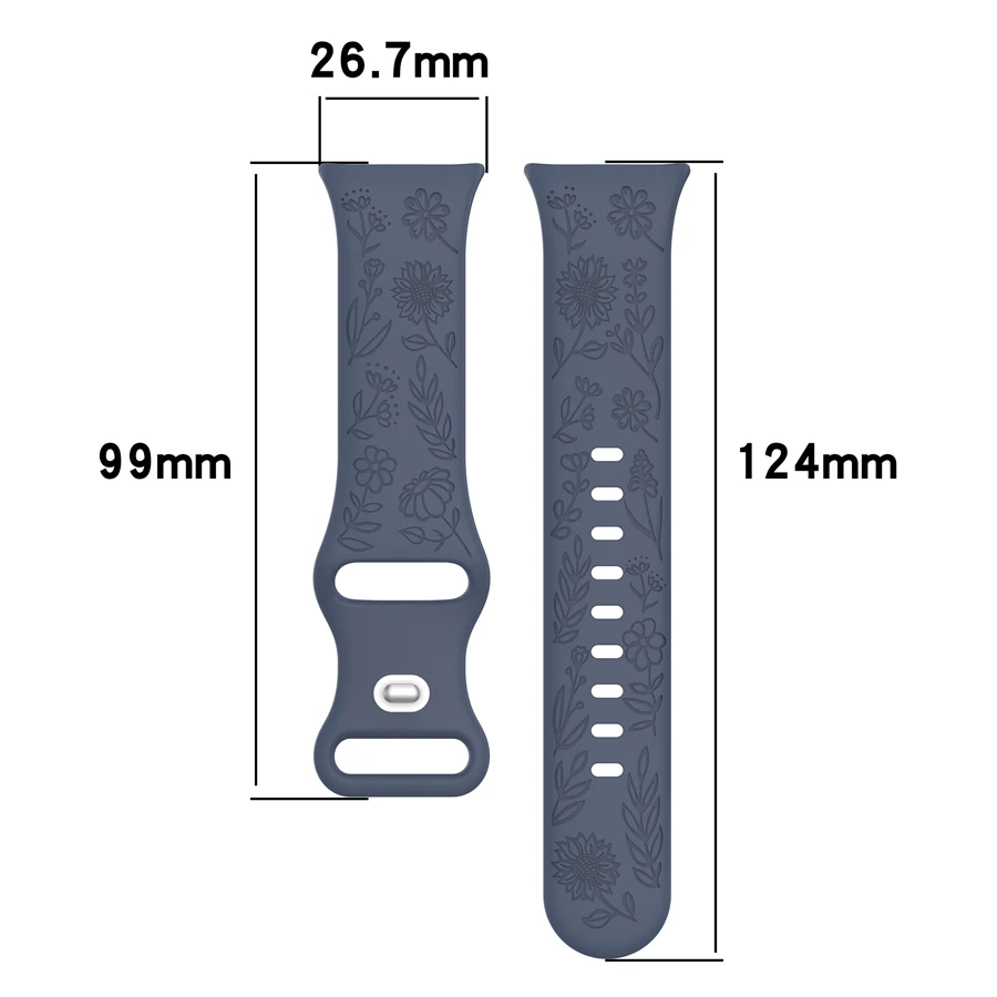 3D-geschnitztes Blumenarmband für Xiaomi Mi Smart Band 8 Pro/9 Pro/10 Pro Ersatz-Sportarmband für Redmi Watch 4 5 6 Armband – Detail 3