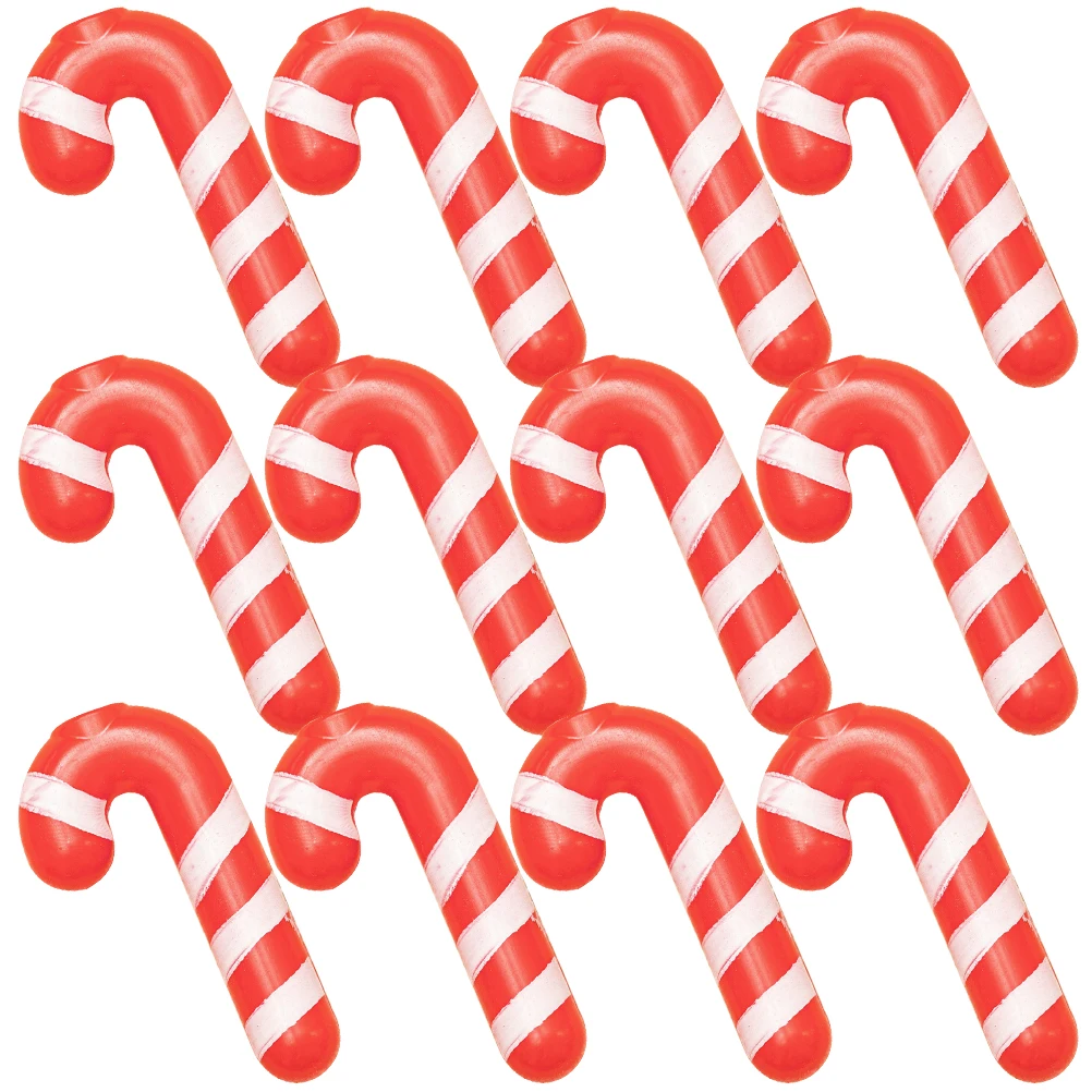 

20 Pcs Little Crutch Colored Light Shop Decoration Candy Cane Decors Lights for Crafts Plastic Pendant