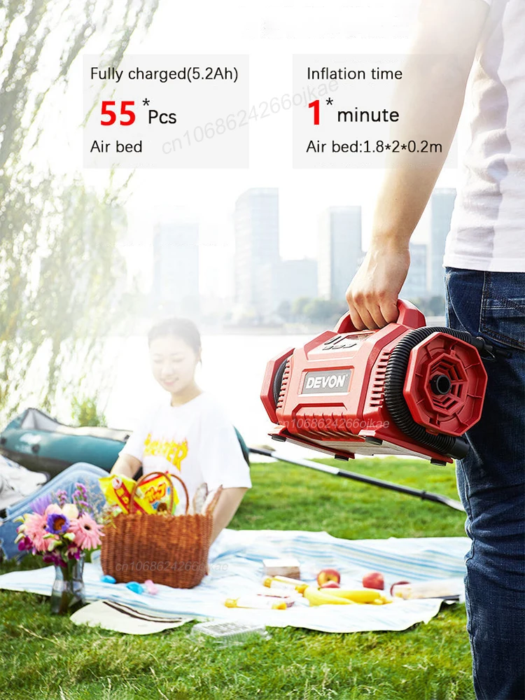 Devon 5940 Wireless Electrical Air Pump Portable Compressor 160PSI Fast Inflation for Tire Inflator of Car Motorcycle and Ball