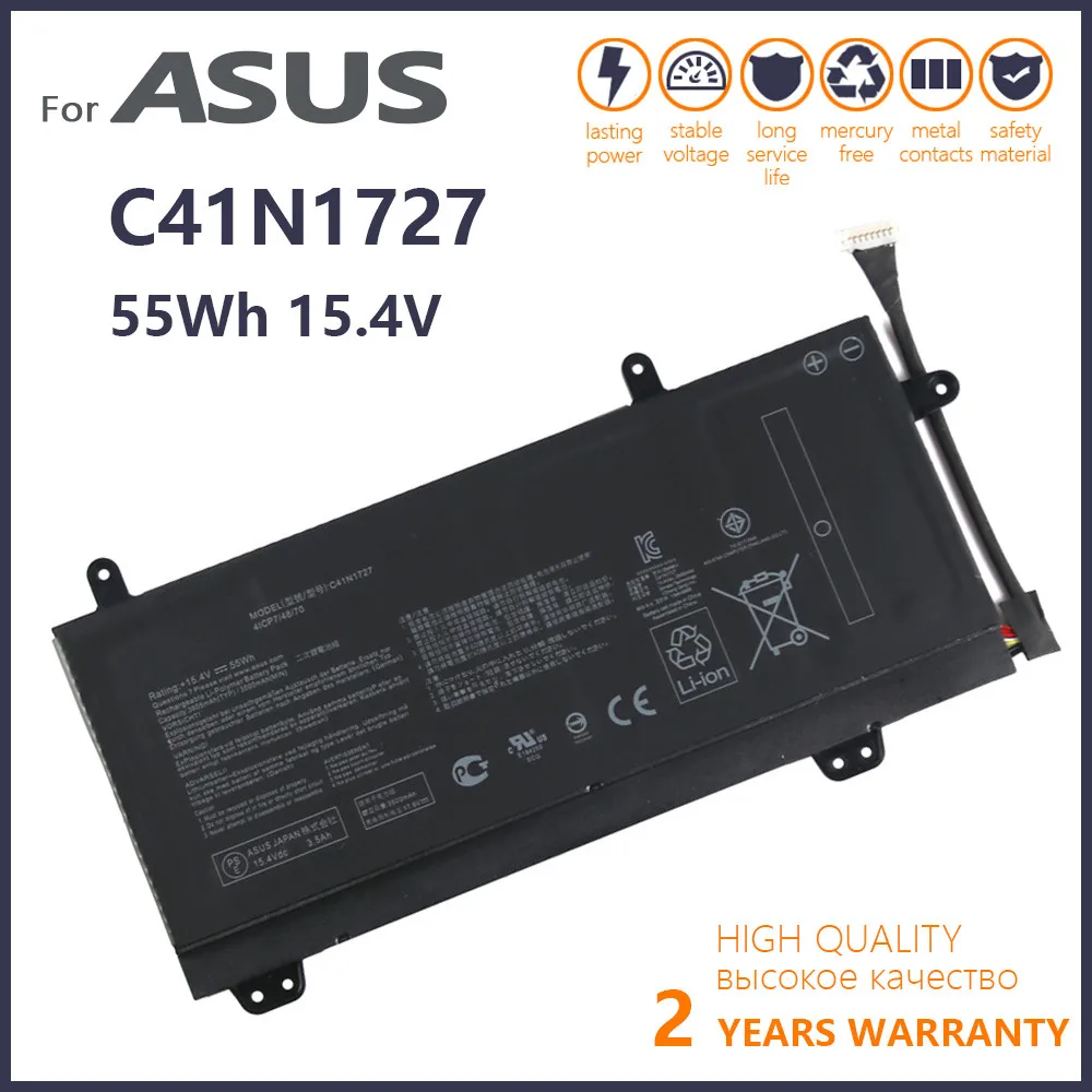 

Genuine C41N1727 15.4V 55WH Laptop Battery For ASUS ROG Zephyrus GM501 GM501G GM501GM GM501GS GU501 GU501GM