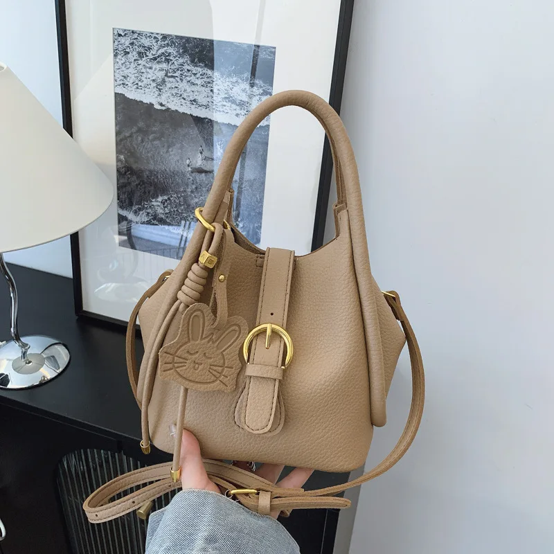 

2025 New Korean-Style Bucket Bag - Minimalist Crossbody Purse with Letter Print, Lightweight & Spacious, Perfect for Work