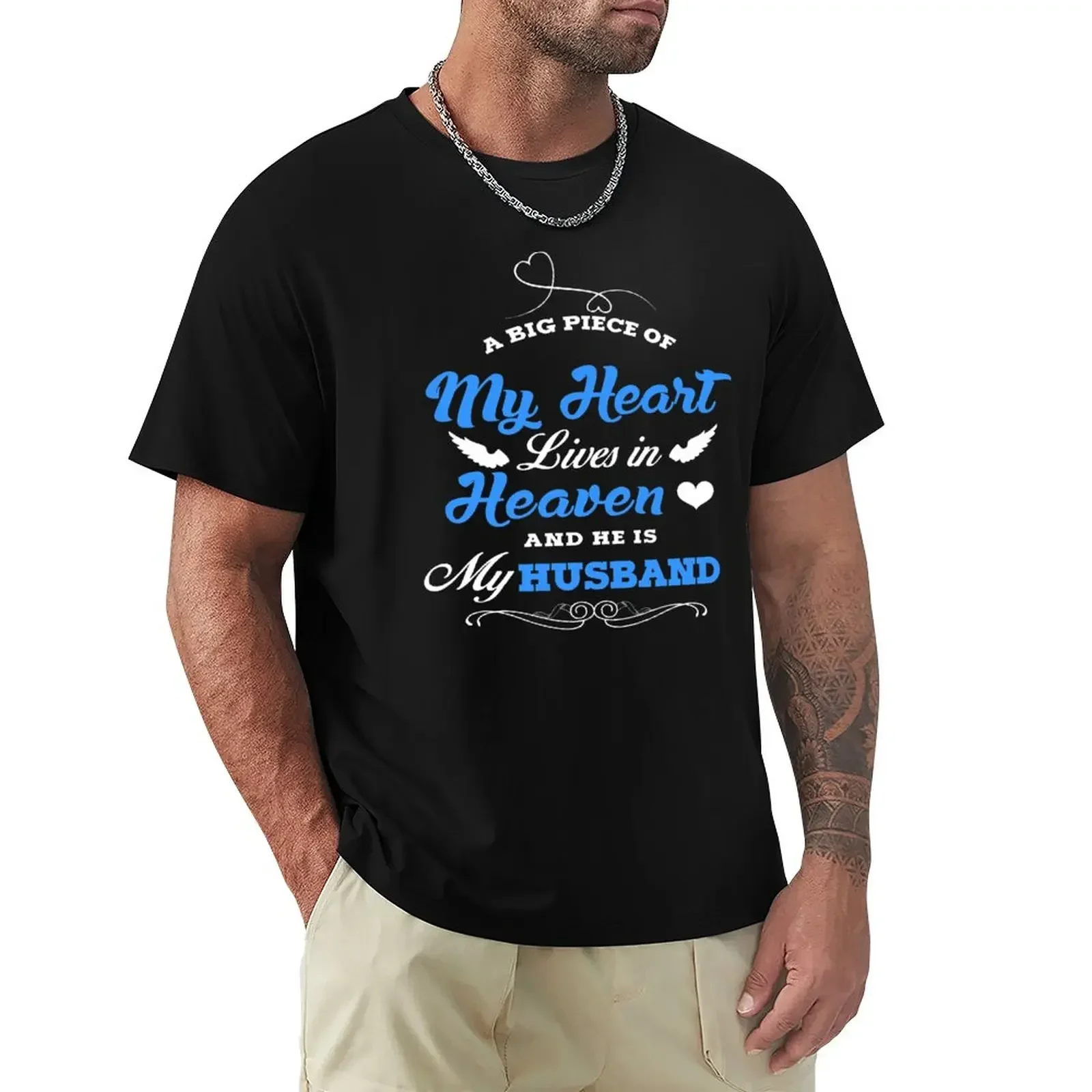 A Big Piece Of My Heart Lives In Heaven T Shirt T-Shirt new edition anime tshirt plus size tops mens t shirts top quality