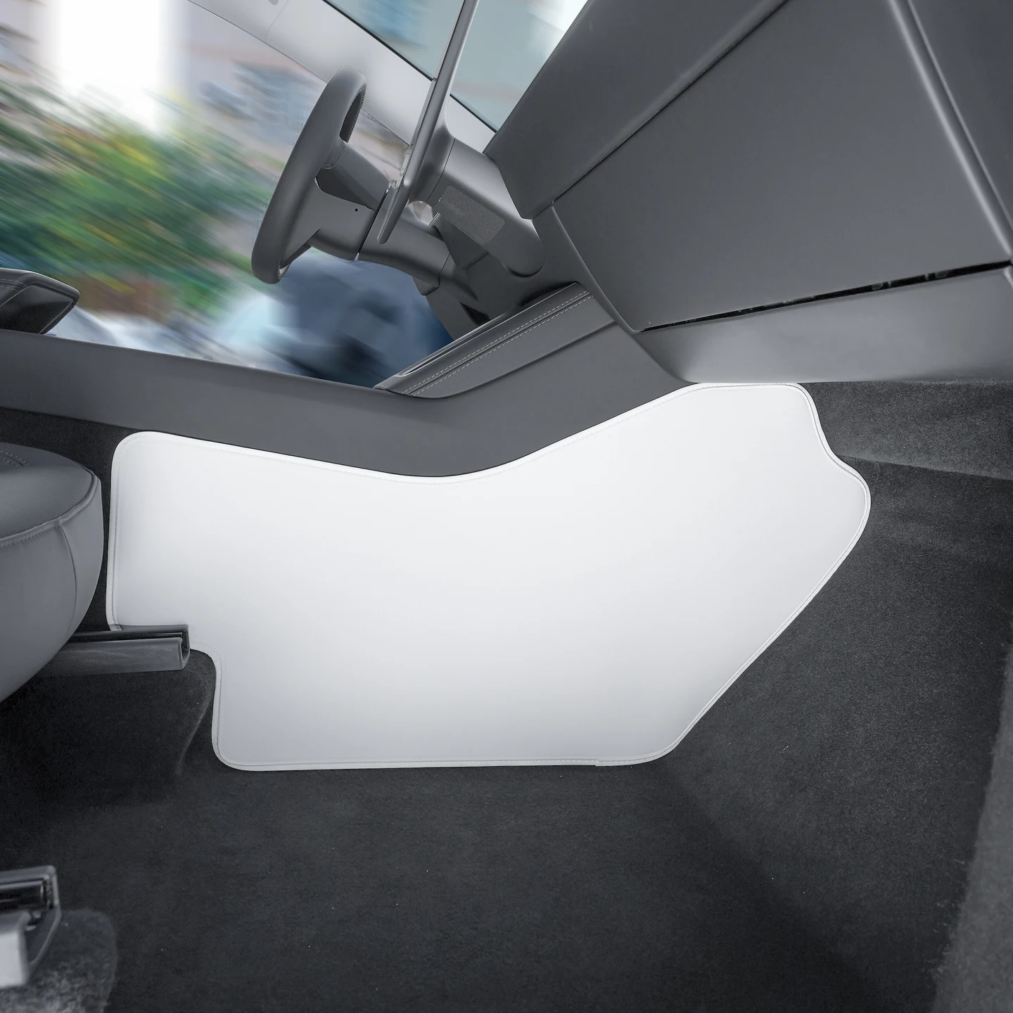 Suitable for Left-Hand Drive Tesla 25-26 Updated Model Y Juniper/YL Driver and Passenger Center Console Suede Side Border Guards