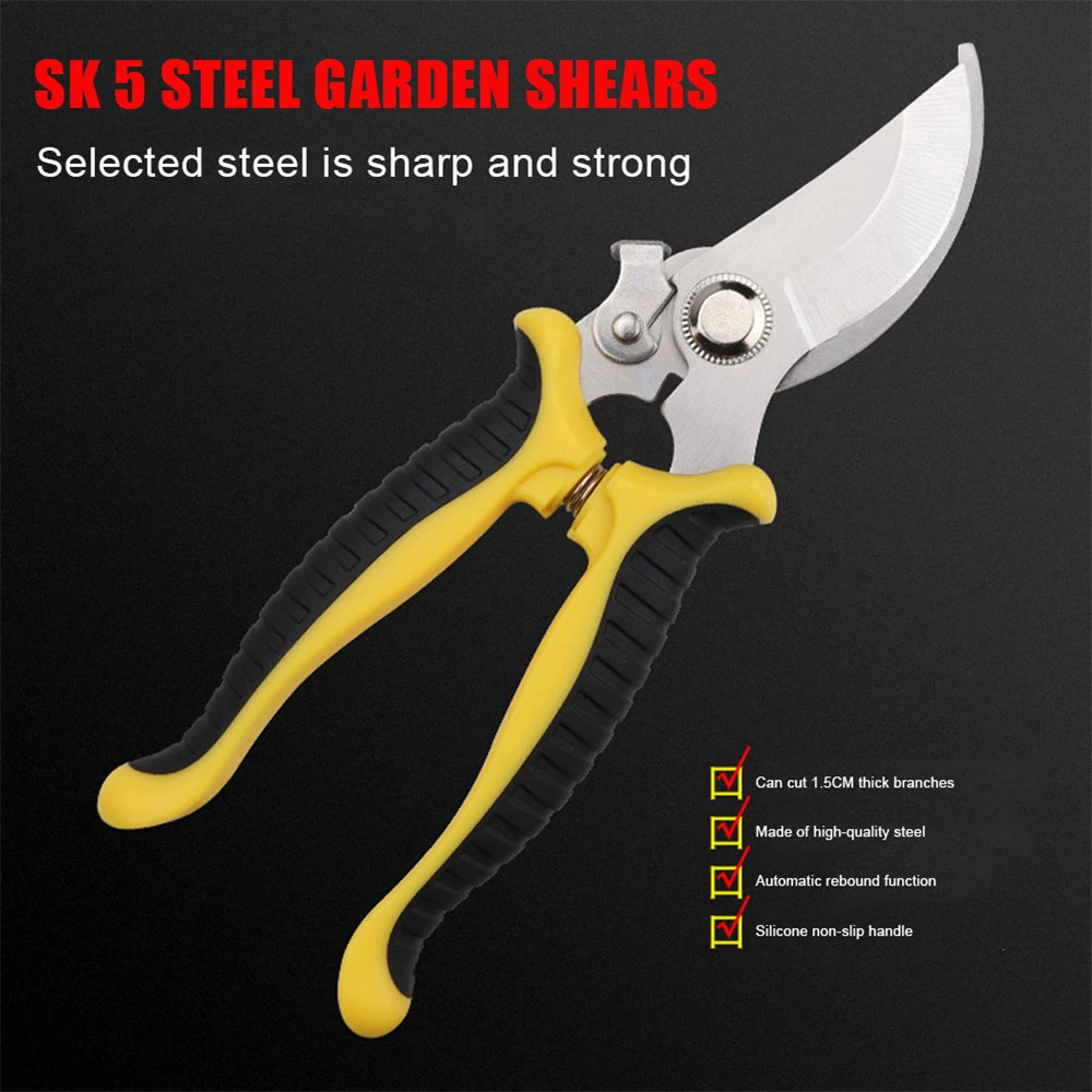 Professional Sharp Pruning Shears Garden Scissors Tree Trimmers Secateurs Multifunctional Pruning Shears Gardening Hand