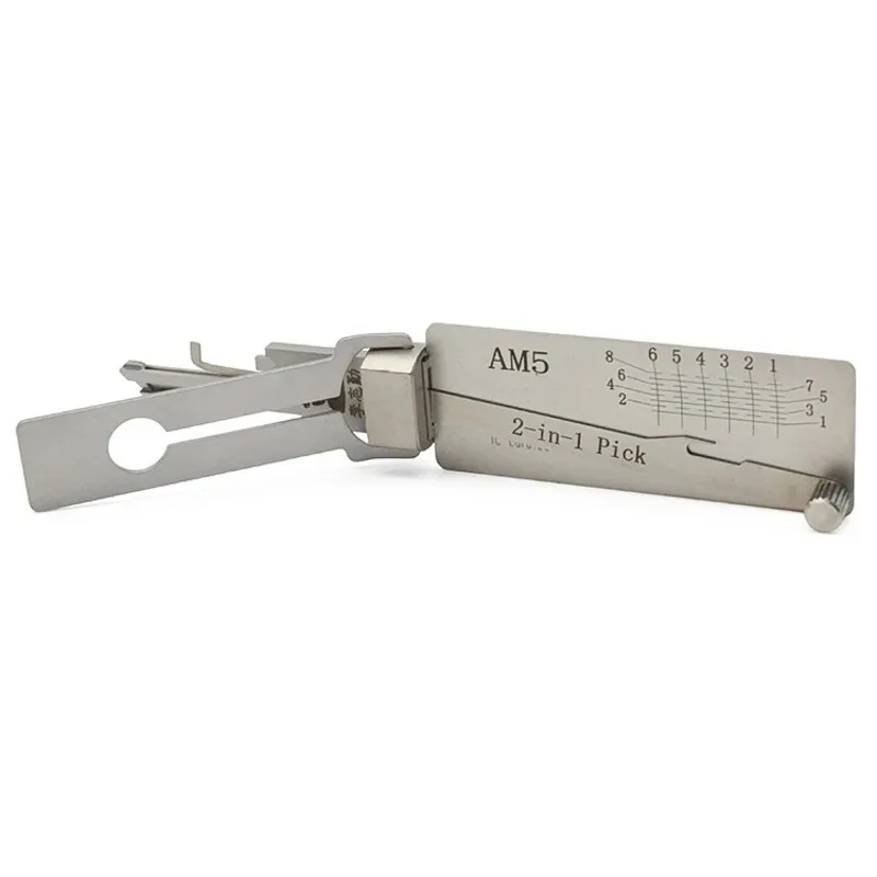 Lishi AM5 2 in 1 Locksmith Tool Lock Pick & Decoder Flat Milling for ABUS Home Door Civil Lock view 2