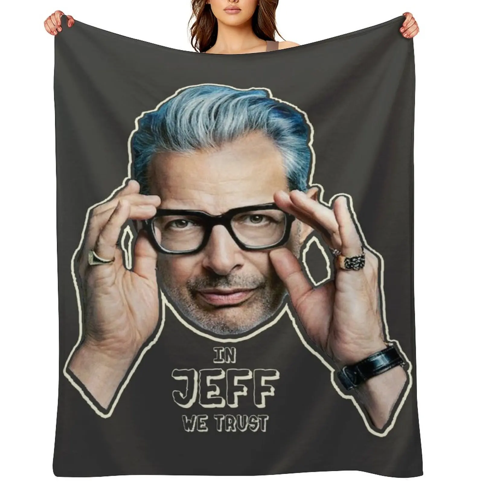 

Jeff Goldblum Throw Blanket Flannel Fabric Decorative Sofa Quilt Plaid on the sofa Blankets