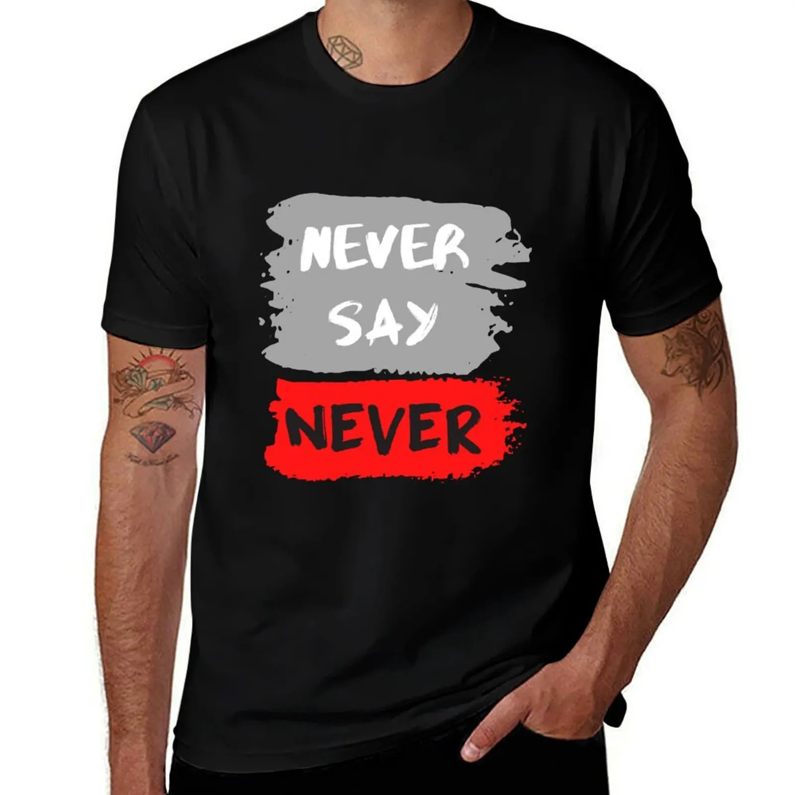 Футболка NEVER SAY NEVER, мягкая модель для мужчин
