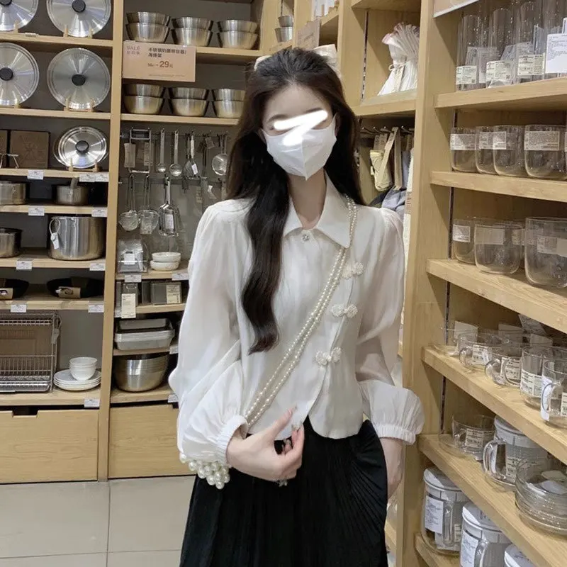 

Long Sleeve Shirts Womens Satin Pleated Button Down Tops Slim Fit Gothic Emo Harajuku Aesthetic Party Chic Clubwear Streetwear