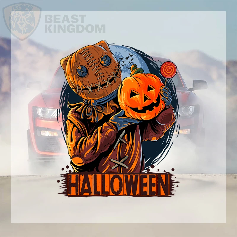 Car Stickers Spooky Halloween Vinyl Decal Waterproof Die Cut UV Resistant for Fuel Tank Gas Cap Trunk Laptop Auto Decor