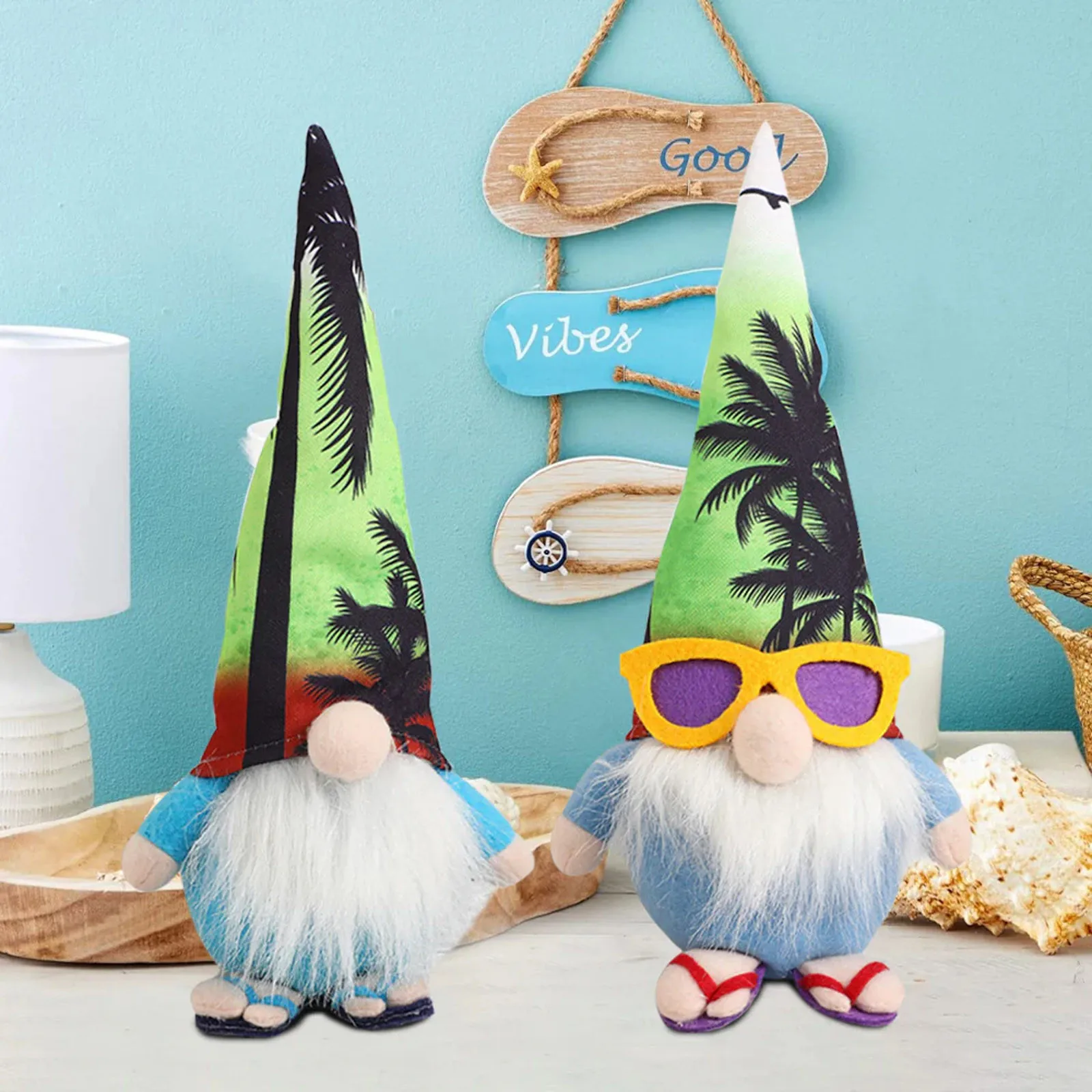 Ocean Beach Theme Gnome Create Ornament Table Decoration And Accessories Long Beard Doll Home Decor DecoracióN De HabitacióN