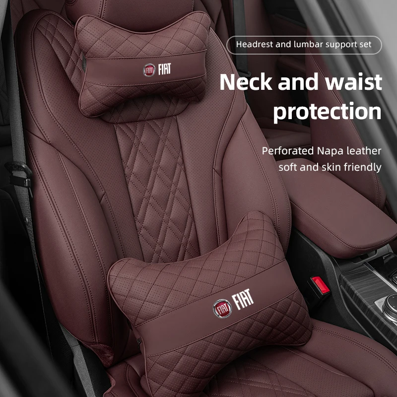 

Keychain Car Seat Headrest Lumbar Support Quilt Suit Car Interior For Fiat 500 Punto Panda FR Doblo Stilo Argo Bravo Tipo Pondo