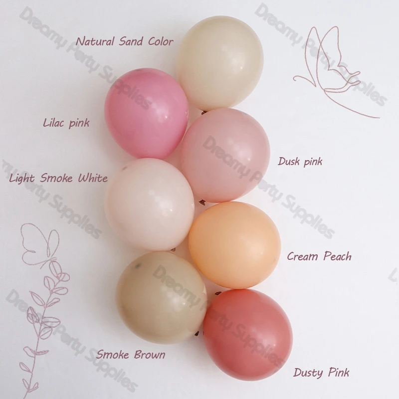 5/10/12/18inch Blush Beige Nude Birthday Balloons Set Baby Shower Wedding Bachelorette Hen Party Baptism Decorations Supplies