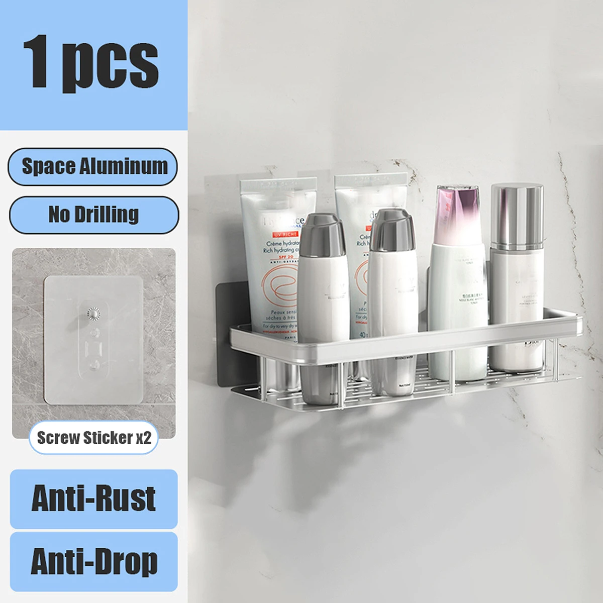Badkamer  Opslag rek  Geen boor  Planken  Op de muur gemonteerd  Hoekplank  Douchehouder  Voor toilet  Shampoo-organizer  Badkameraccessoires