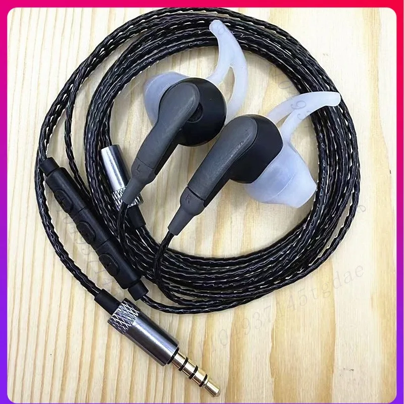 Audífonos Intrauditivos con Cable para Bose, Subwoofer, Deportivos, con Micrófono, Cable Trenzado Negro con Micrófono