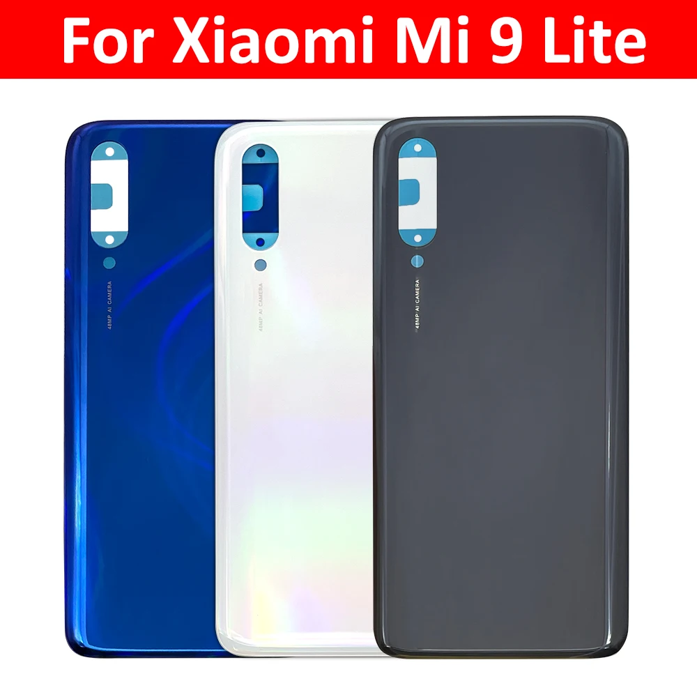 100% Original New Battery Back Cover Glass Rear Battery Housing With Glue For Xiaomi Mi 9 Lite / Poco F3 / Mi Note 10 Lite Xiamo