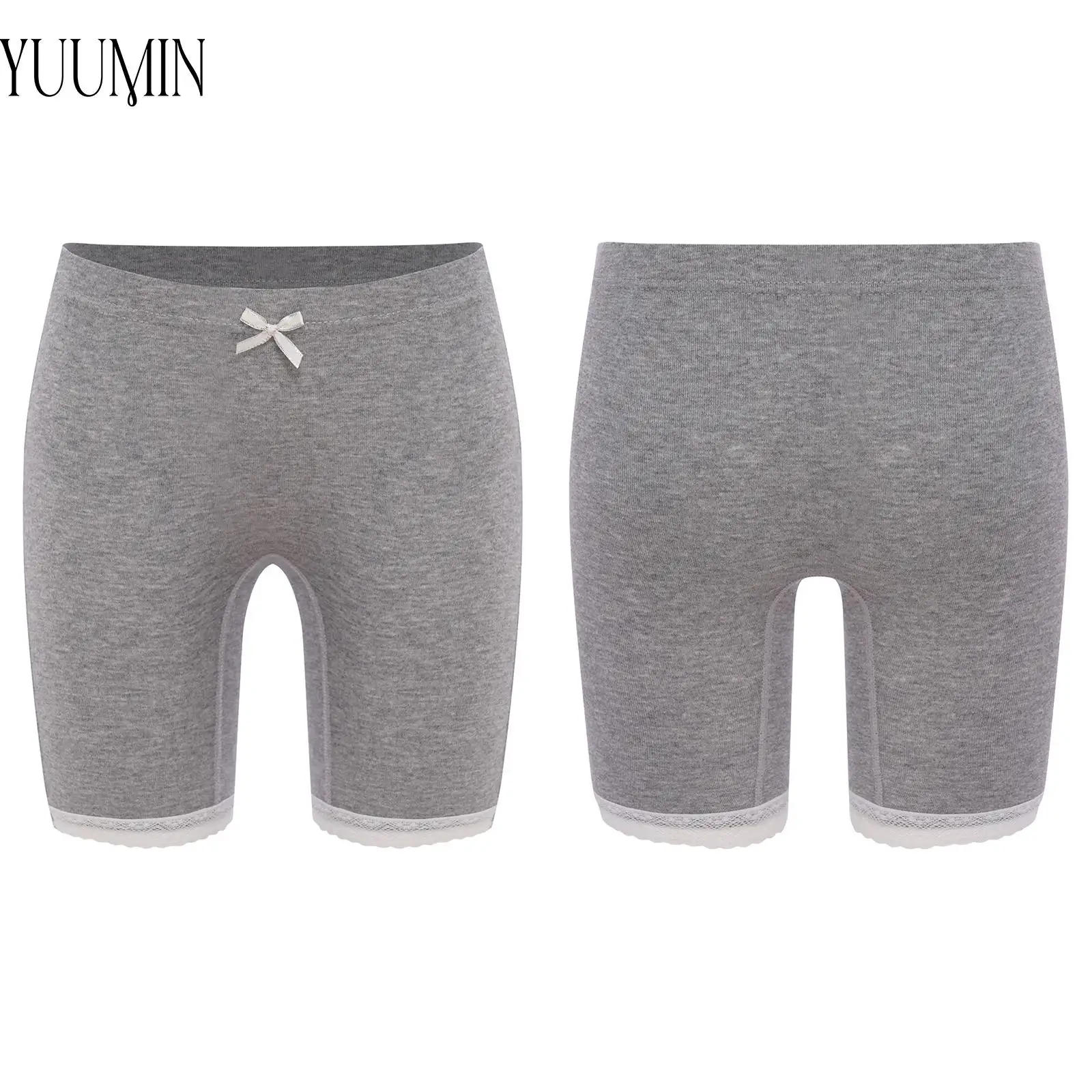 أطفال بنات مطاطا حزام الدانتيل تقليم الباليه الرقص السراويل الملابس الداخلية منتصف الفخذ طول سراويل للمدرسة عارضة تجريب اليوغا الصالة الرياضية #1