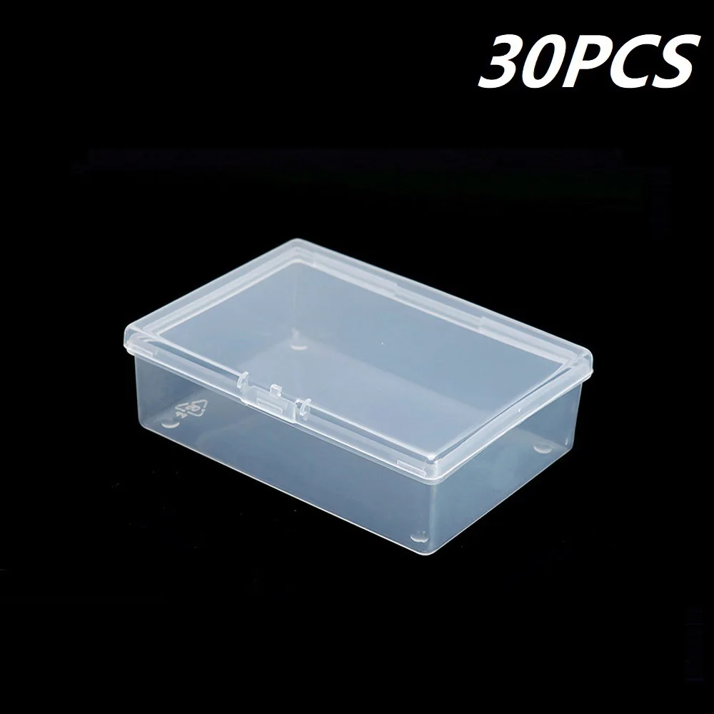 

30pcs, 10.2x7.2x3.3cm PP Storage Box Mini Transparent Plastic Case Container Square Rectangle Packaging Box