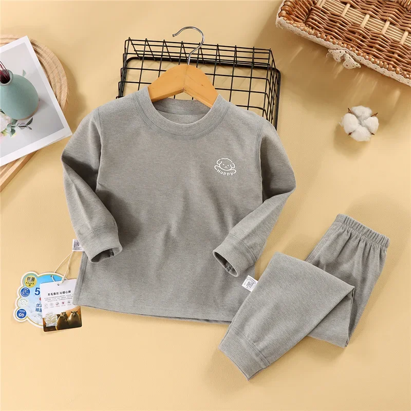 1-12 Years Children Clothes Set Warm Clothing Sets Autumn Girls Boys Padded Cotton Suit Kids Pullover + Pants 2Pcs Outfits