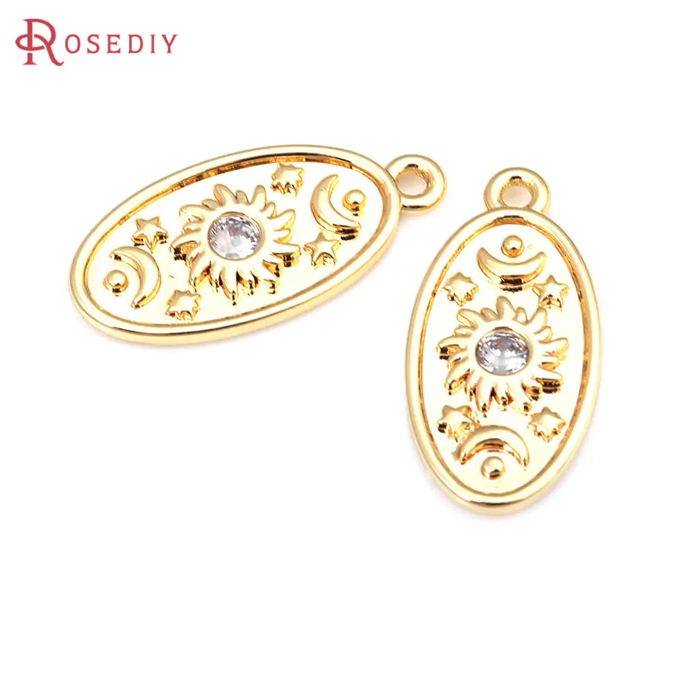 18K Gold Color Brass and Zircon Rabbit Charms Pendants High Quality Diy Jewelry Making Necklace Earrings Accessories for Women