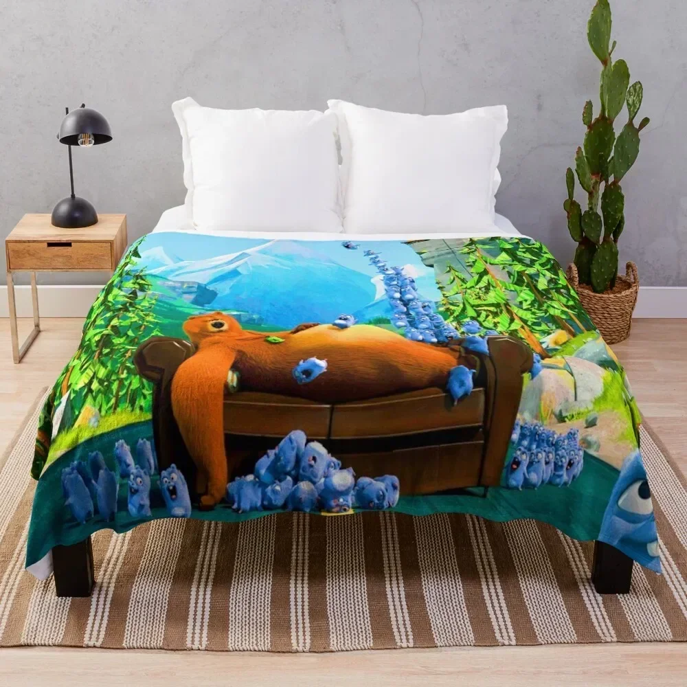 Lemmings Tabodi And Grizzy characters super, fun, adventures Lemmings Tabodi And Grizzy Throw Blanket