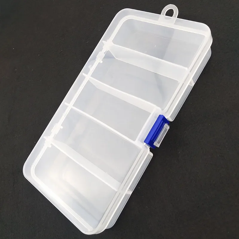 5 Compartments Plastic Fishing Lure Hook Tackle Box Storage Case Portable Tackle Multifunctional Organizer Fishing Boxes