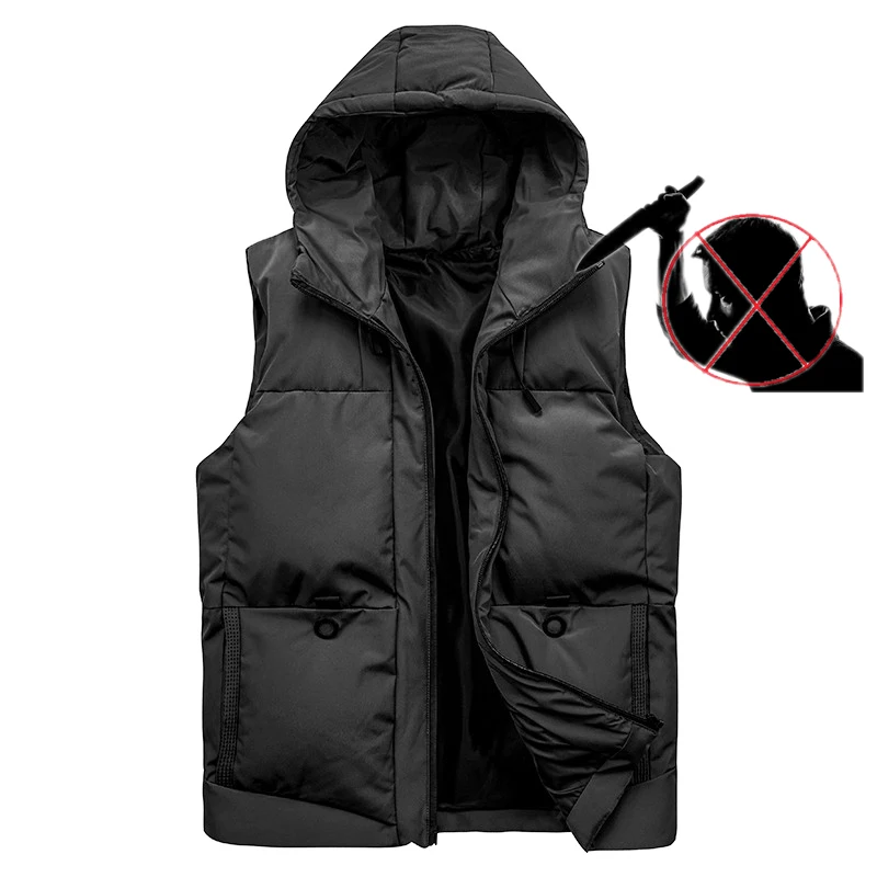 

Self Defense Winter Jacket Coat Hooded Waistcoat Anti Cut Stab Knife Proof Cut Stab Resistant Body Protection Clothing Plus Size