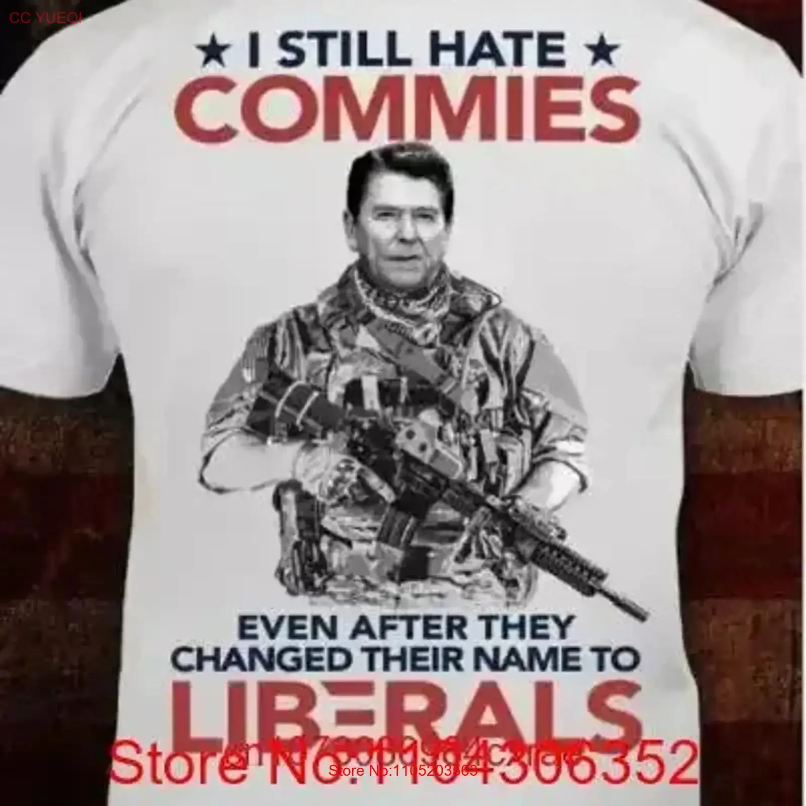 I Hate Commies Even After They Changed Their Name To Liberals Men White T Shirt vintage Washed Slightly graphic fashion Soft