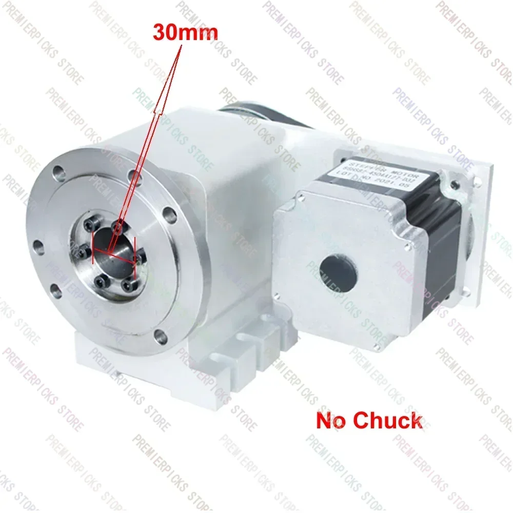 CNC Indexing Head 3/4 Jaws 130MM Chuck  A 4th Axis Rotary  NEMA34 86 Stepper Motor for  Engraving Machine