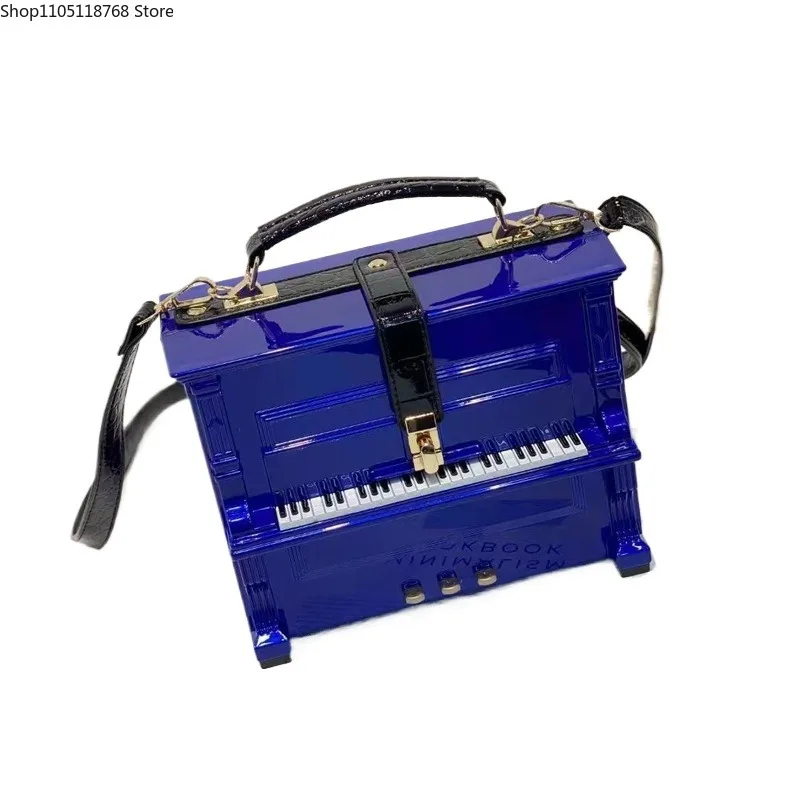 

Piano Shape Handbag Women Acrylic Box Shoulder Bag Ladies Creative High Quality Chic Shaped Small Square Crossbody Bag