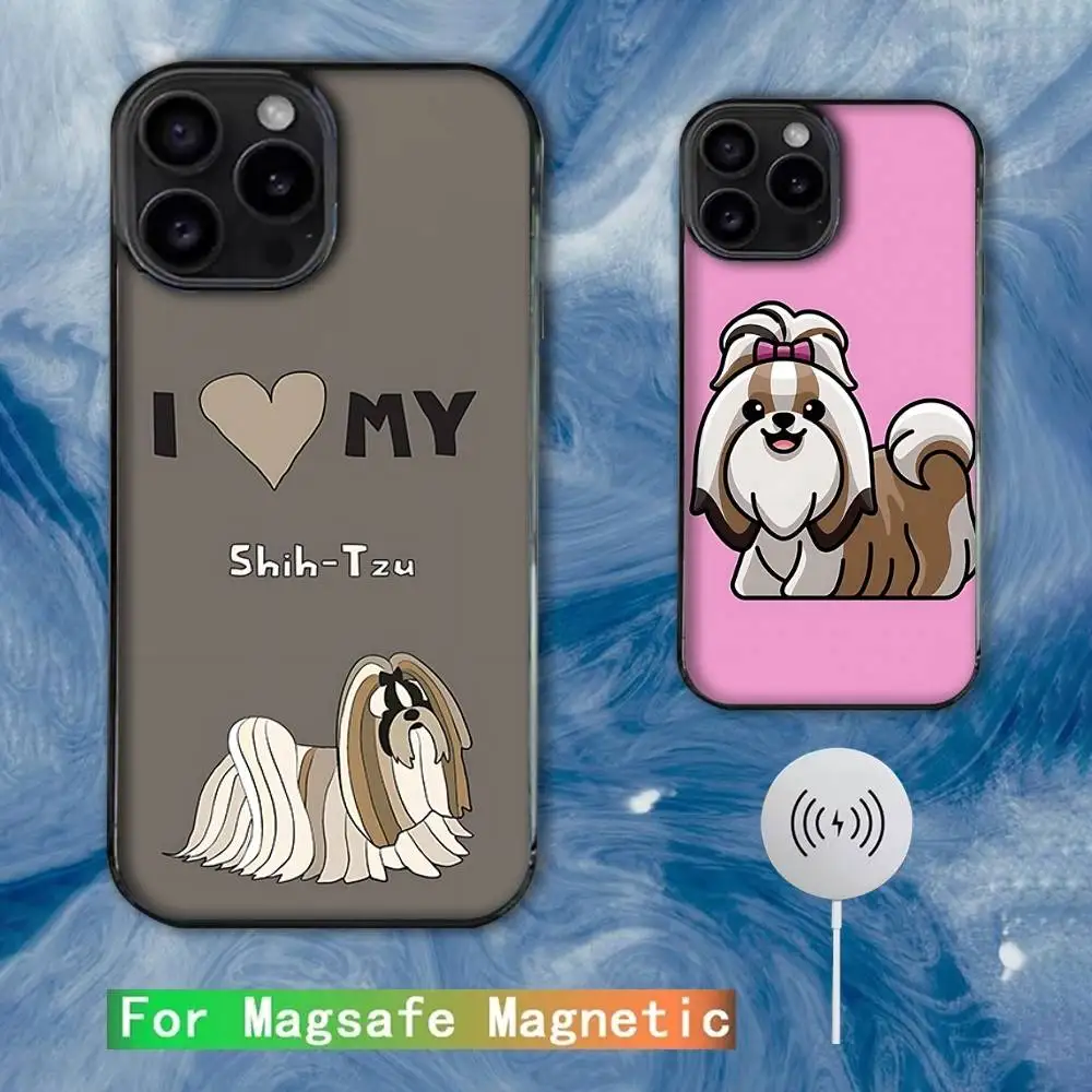

Shih Tzu Painting Cute Phone Case For iPhone 16e,16,15,14,13,12,11,Plus,Pro,Max,Mini Magsafe Magnetic Wireless Charging