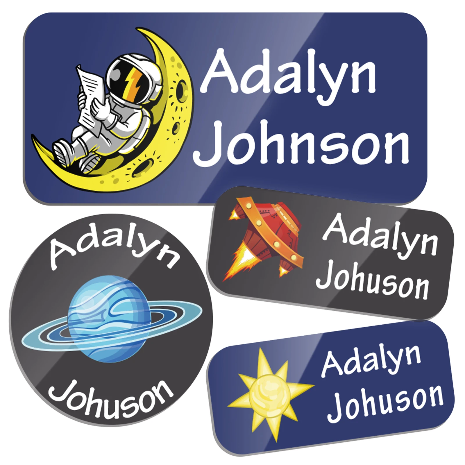 200pcs Custom Name Stickers Tag Personalized Waterproof Clothes Vinyl Kawaii Label For Children School Stationery Bottle Cups