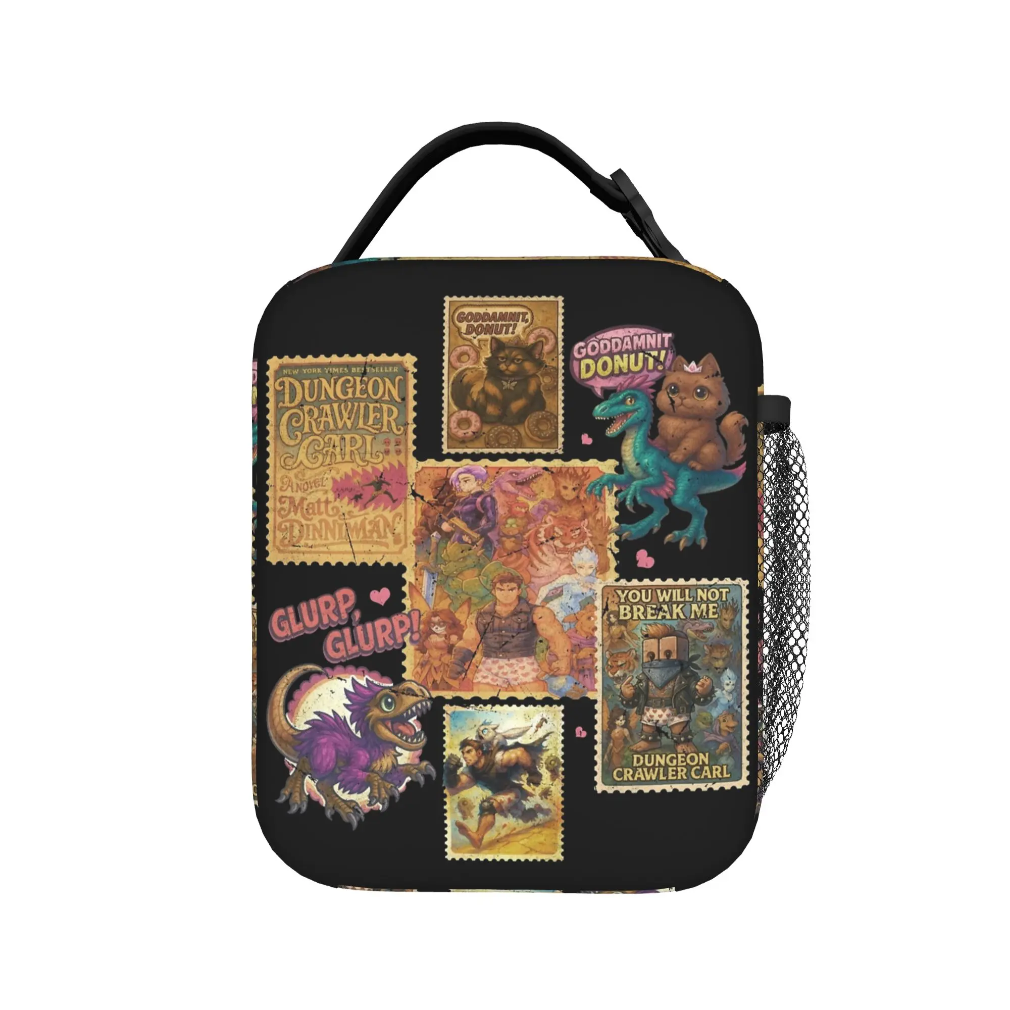 Dungeon Crawler Carl Goddamnit Donut You Will Not Break Me Thermal Insulated Lunch Bag for Food Bag Thermal Lunch Box