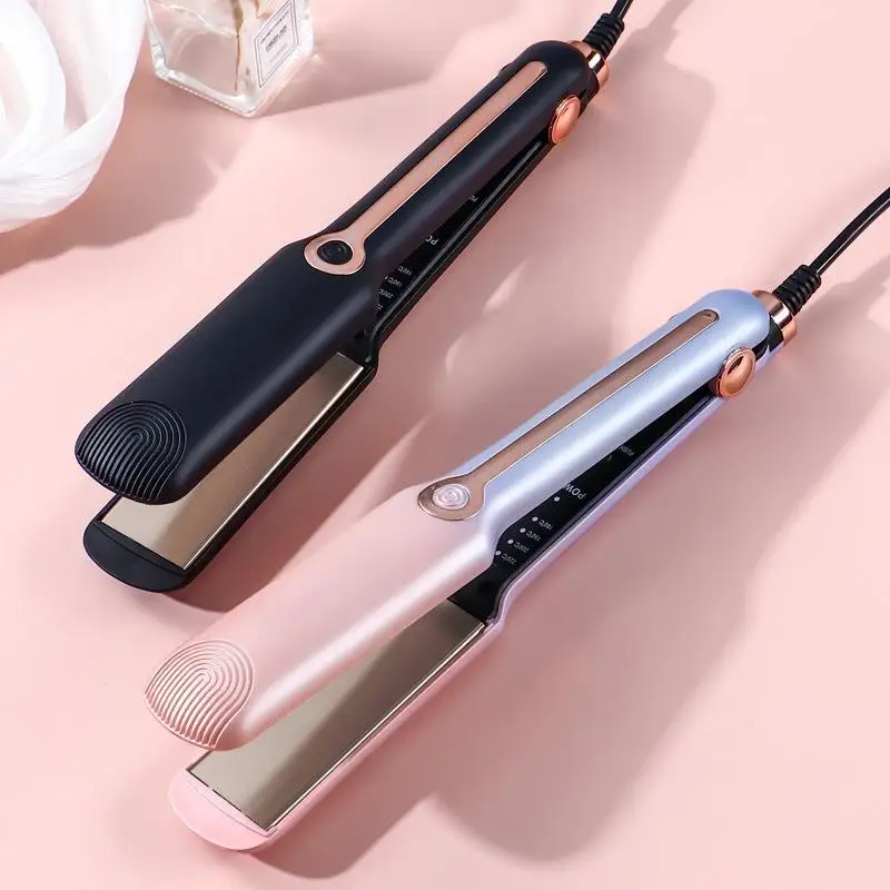 Tourmaline Ceramic Hair Straightener With Multiple Temperature Settings, Quick Heating, And Curling And Straightening Functions.