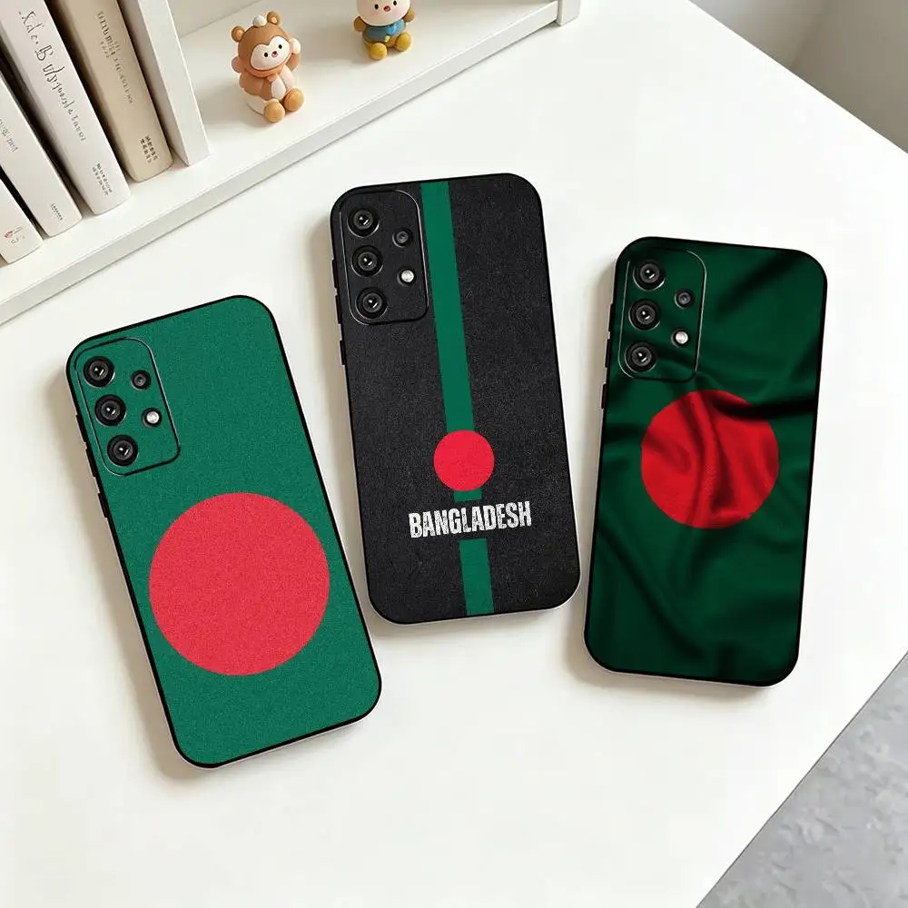 Bangladesh Flag  Phone Case For Samsung S25,S24,S21,S22,S23,S30,Ultra,S20,Plus,Fe,Soft Silicone Black Cover
