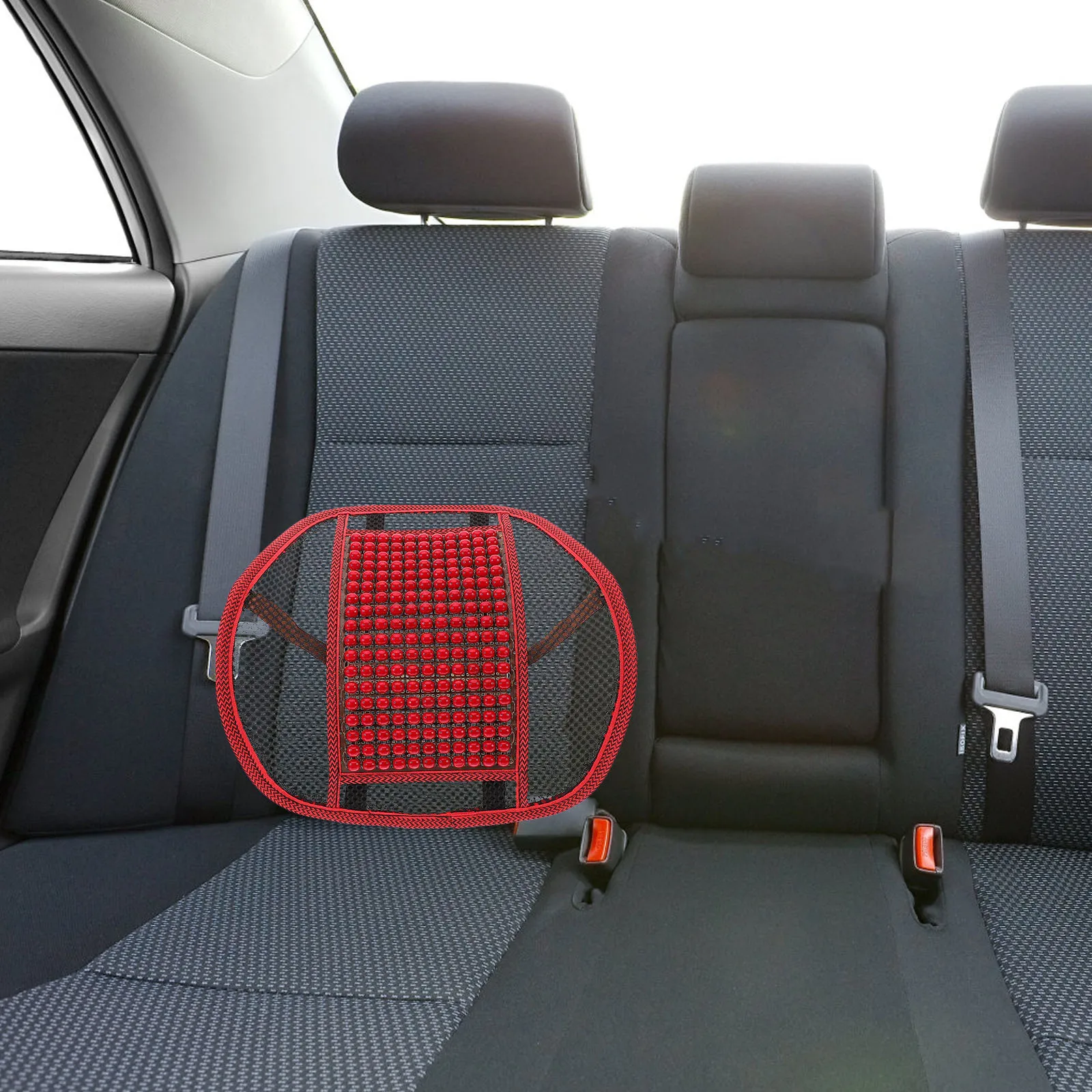 

Summer Breathable Lumbar Support Pad For Car Wood Beads Car Seat Waist Cushion Back Support Driving Comfort Office Chair