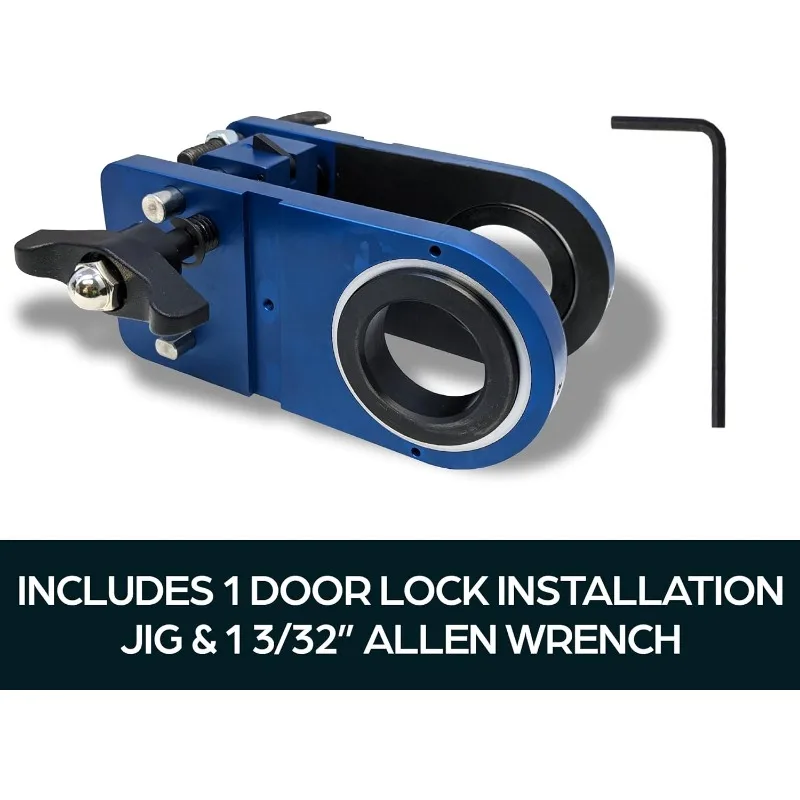 Door Lock Installation Jig |  Easy Deadbolt & Door Knob Installation |  Ideal Pocket Hole Jig for Locksmiths