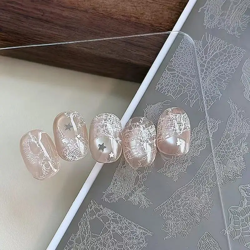 Nail Art Stamping Plate French Lace Wave Design Rustproof Steel Plate DIY Manicure Tool for Nail Lovers Gift