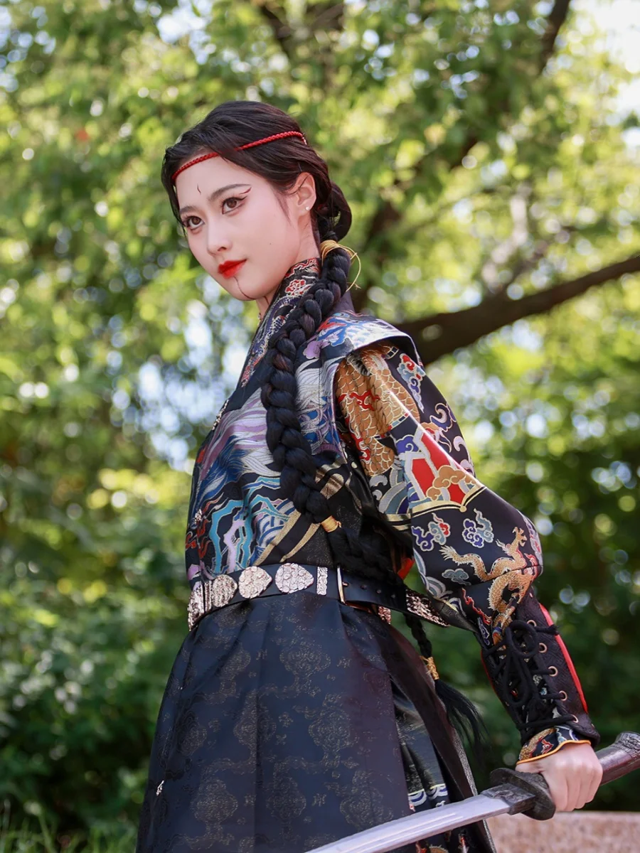 

Original Ao Xue Hua Chang Bla Red White Imitation eup Flower Cover up owcasing at and Ceremony Dragon Soul