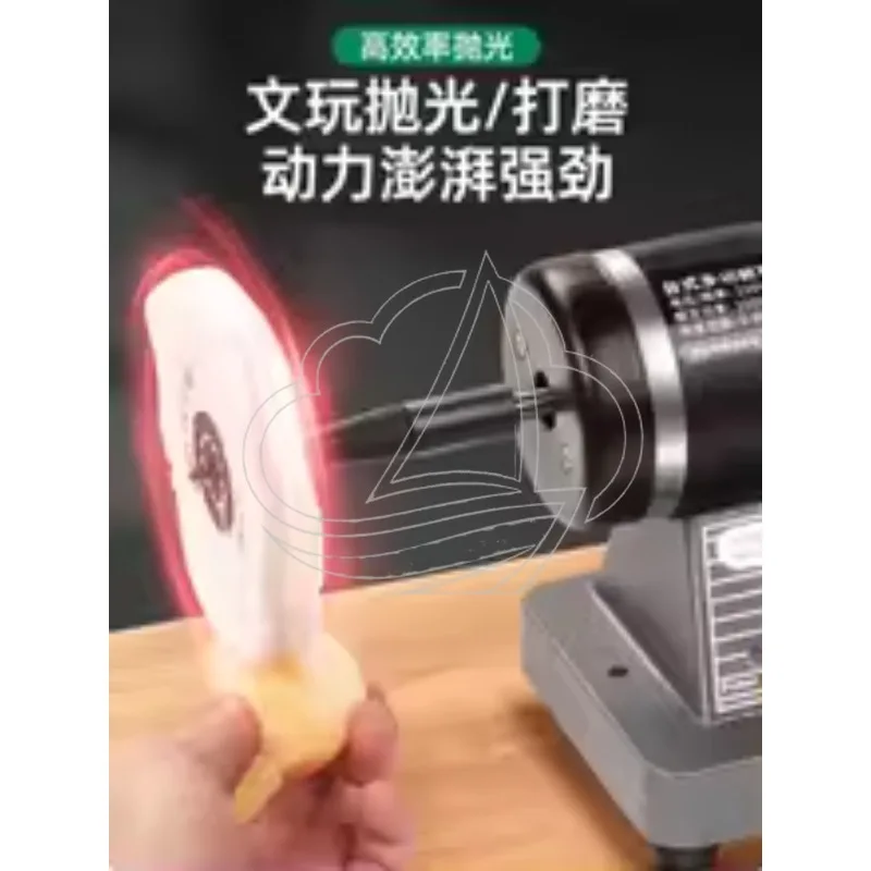 Stepless Speed Dual Head Polisher, Dust Collection Desktop Grinder for Rust Removal