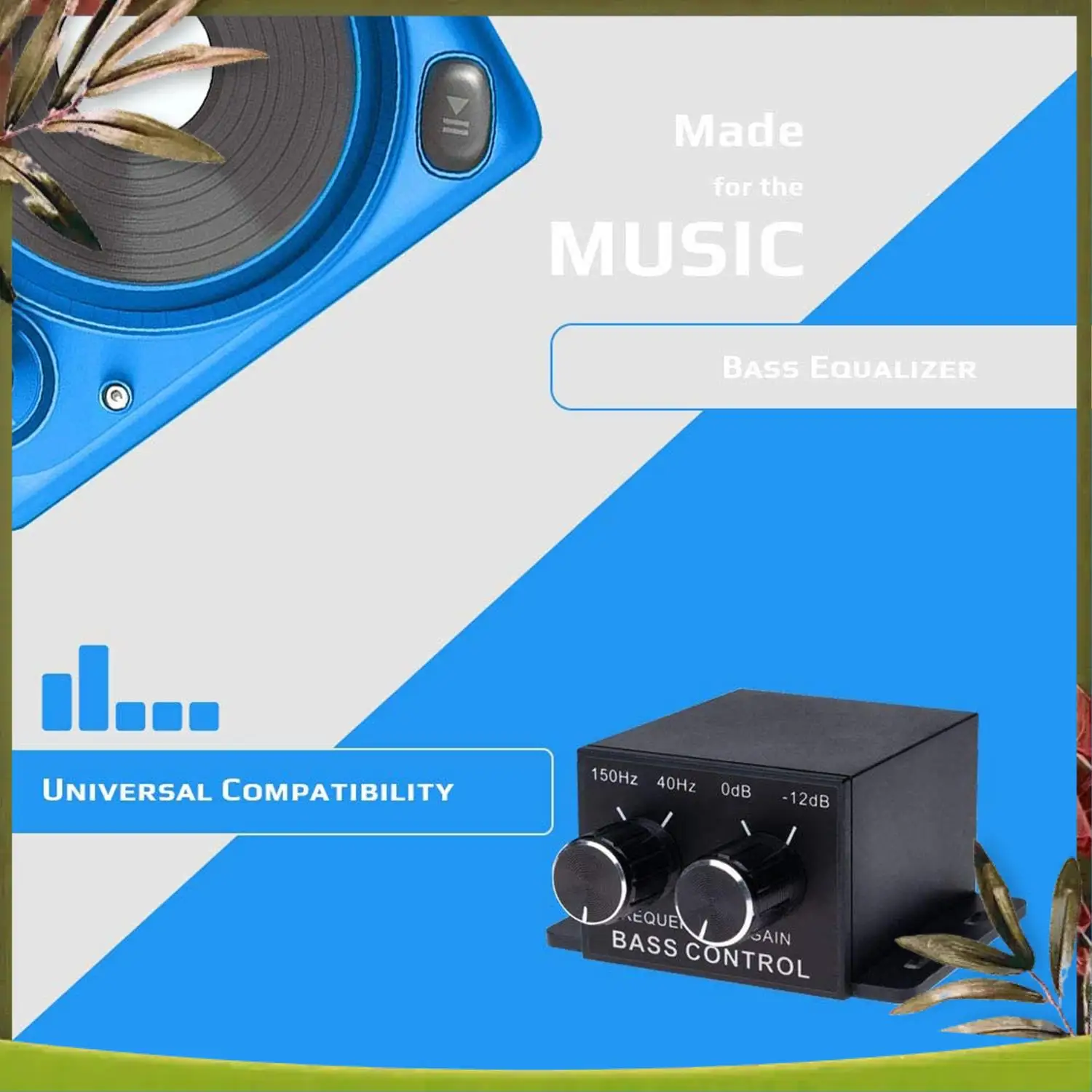

New-Universal Car Audio Amplifier Bass RCA Level Remote Volume Control Knob,It Is Suitable For Most Of The Cars