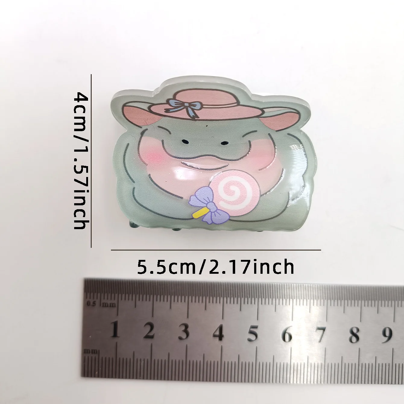 لطيف ملكة جمال فرس النهر مشبك شعر زهرة الاكريليك الصغيرة القرش كليب مجموعة أغطية الرأس الهندسة الكرتون كابيبارا مشبك شعر للفتيات