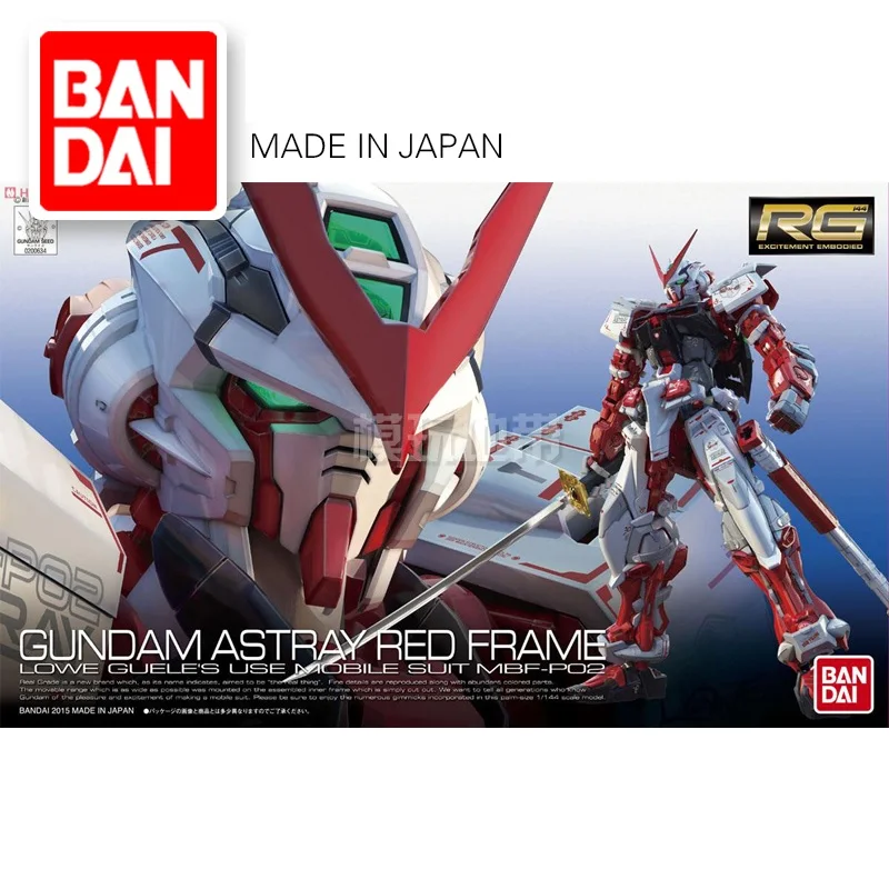 

Origianl BANDAI Аниме RG 1/144 модель астрая красная GUNDAM Сборная модель экшн-Фигурки Робот игрушка