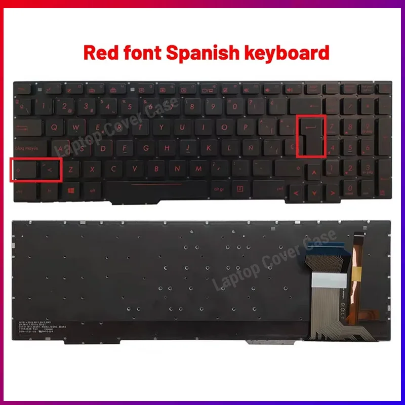 Russian/US/UK/Spanish Laptop Keyboard For GL553 GL553V GL553VW ZX553VD ZX53V ZX73 FX553VD FX53VD FX753VD FZ53V