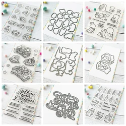 Little Frog Agenda Stamp and Cutting Dies Storytime Clear Stamps For DIY Scrapbooking Decoration Paper Craft Album Card Making