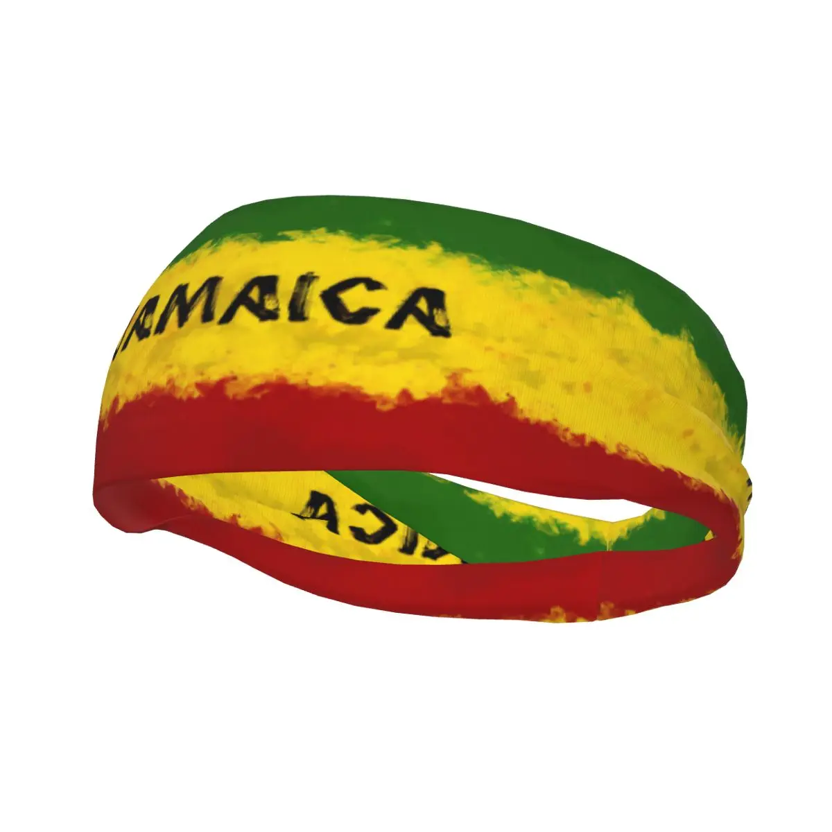 Custom Jamaica Sport Headbands for Women Men Stretchy Moisture Wicking Gym Sweatband