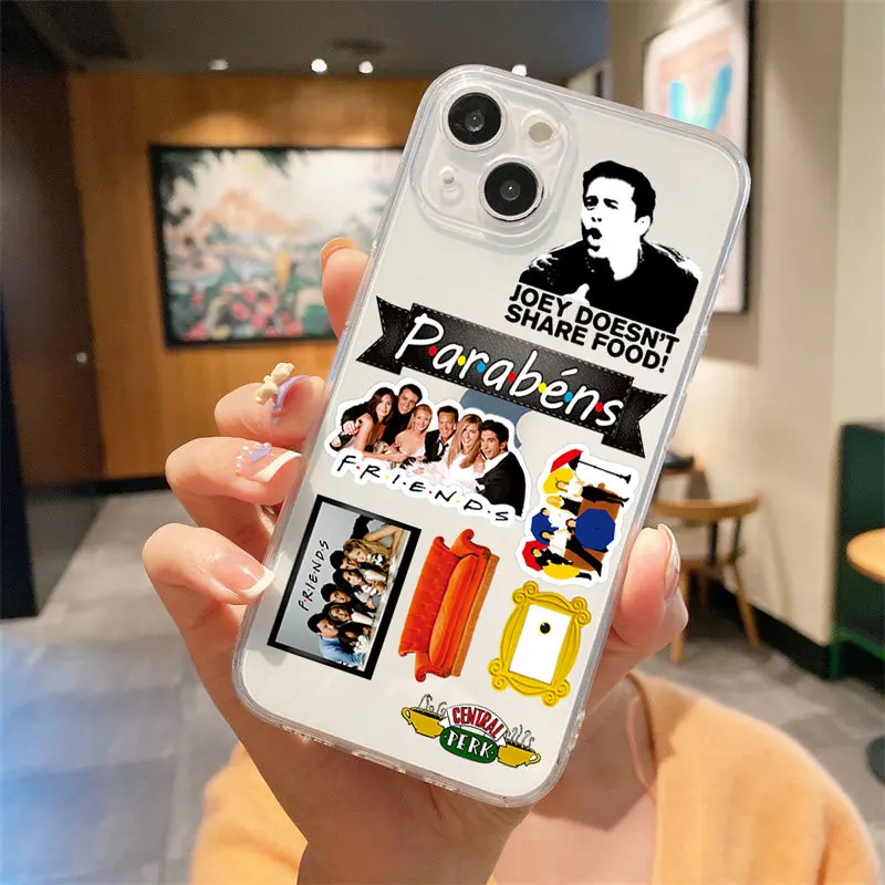 Central Perk Coffee Friends Phone Case for iPhone 14 13 12 11 Pro Max X XSMax XR for iPhone 7 8 Plus Cover TV Show Silicone Case